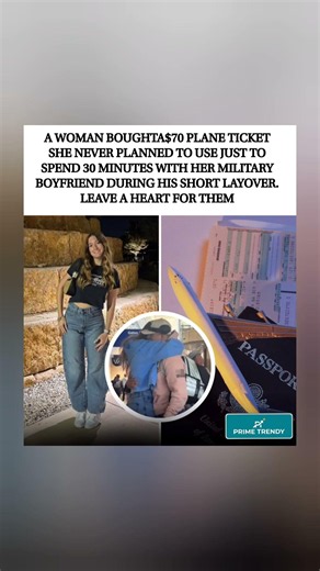 Bought a plane ticket just to spend 30 minutes with her boyfriend on his layover.✈️❤️ #shorts #viral