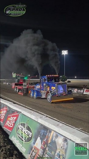 "Class Act" Peterbilt Pulling Semi Route 66 Dirt Oval Truck pull.