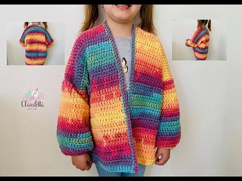 CROCHET EASY CARDIGAN for Kids and Adults