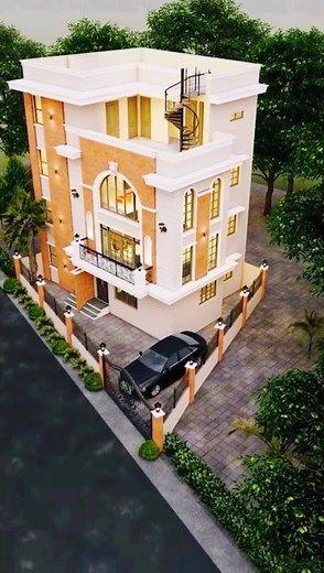 2 Story Building 3D Design | Modern House Construction Animation 🏗️✨