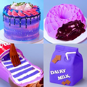💜 Beautiful Chocolate Purple Cake Decorating | Yummy Cookies