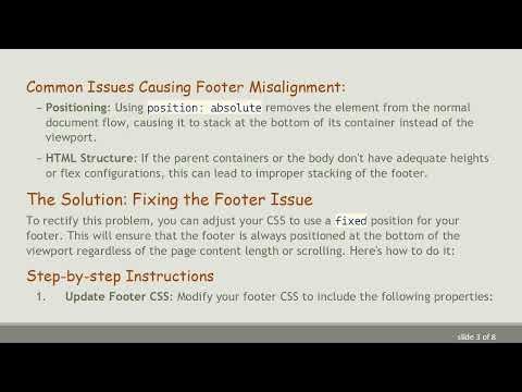 How to Fix a Footer that Won't Stack at the Bottom of Your Page