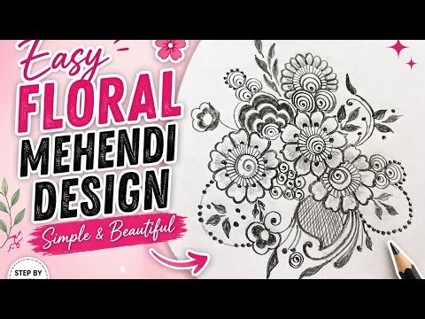 Pencil mehandi design for beginners#unique mehandi design# amna mehandi academy l