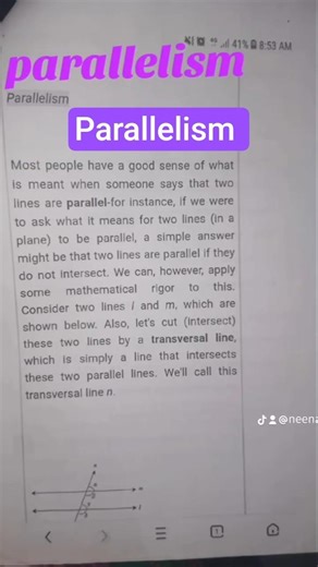 !Parallel lines never meet.. just like some people 😌#parallelism #mathshorts #learnmath