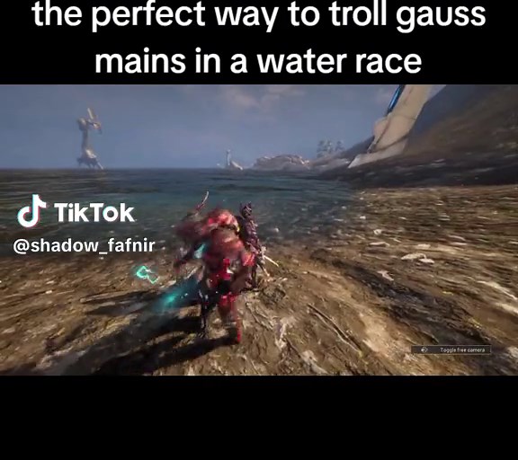 so let me explain basic I use gloom on water with gauss I run after him then restart him back to the starting point of the race by using gloom cause he falls in the water #warframe #warframetiktok #speedster #gaussprime #fypxyzbca #fypage #fypシ゚viral #warframespeed #speedframe #water #race #speed #racing #gaussvsgauss