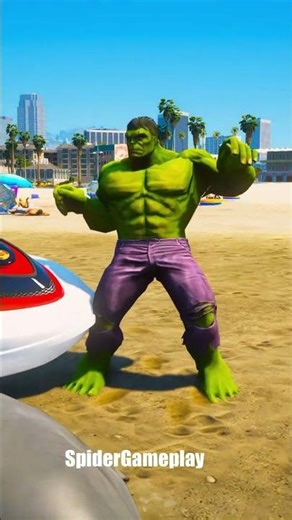 GTA V Hulk Saves Dolphin Gameplay Ep-051 #shorts #gta5 #spiderman #hulk