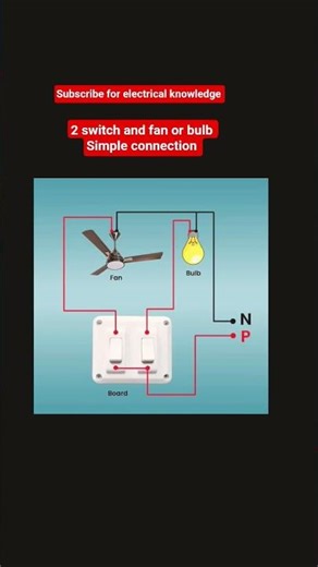 Simple connection switch board and fan or bulb #electrician #switch