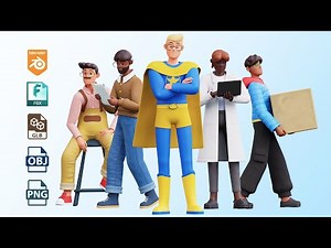 Best low poly 3D pack of human 3D models
