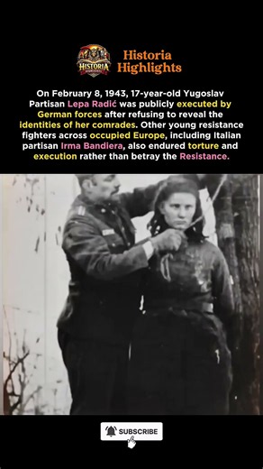 Lepa Radić: The 17-Year-Old Yugoslav Partisan Who Refused to Betray Her Comrades