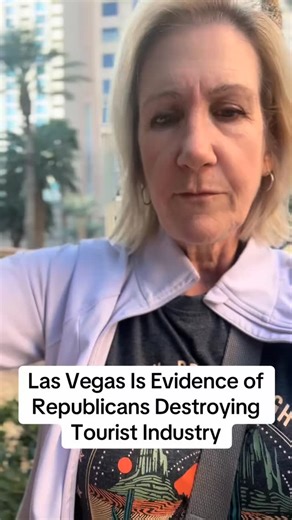 Hear Me Out On This on Instagram: "2/5/26: Nothing shows the horrible impact on Trump economics than the fact that less people can afford to travel. Casino after casino with flashing slot machines sitting empty, card tables with dealers standing and waiting for players that never come, ghost town sidewalks, hotel restaurants closed or with limited hours. How do all the casino and hotel moguls feel now after throwing tens of millions to buy Trump and Republicans their seats? #trump #economy #lasv
