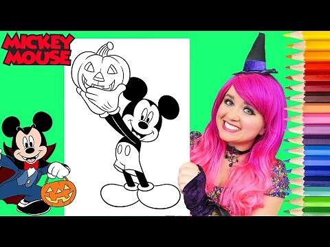 How To Color Mickey Mouse Halloween | Pencils