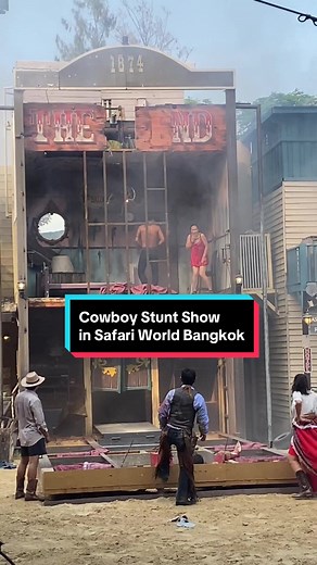Cowboy Stunt Show in Safari World Bangkok