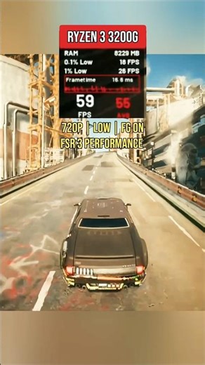 Cyberpunk 2077 RUNS on Ryzen 3 3200G 😱 | FSR 3 | FG ON vs OFF | #shorts #cyberpunk2077 #ryzen33200g