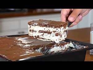Super Easy Refrigerator Dessert with ONLY 5 Ingredients (Refrigerator Eclair Dessert)