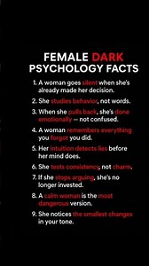 9 Dark Female Psychology Facts Men Never Notice 😳 | Mind-Blowing Truths