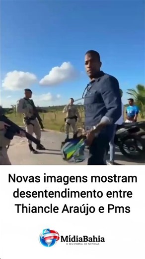 Confrontation between congressional candidate Thiancle Araújo and military police officers