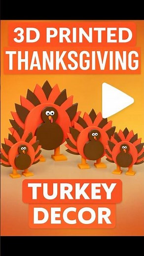 3D Printed Thanksgiving Turkey Decor! 🦃✨ (Satisfying Print + Holiday DIY)