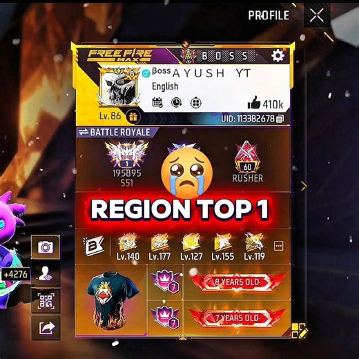 Top 1 hacker 😭 Free fire region top 1 hacker 🙂 region top 1 day 26 #shorts #freefire #trending