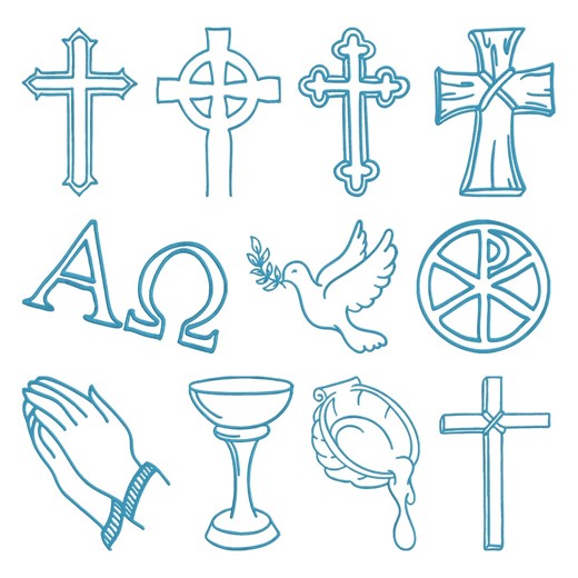 Christian Cross Embroidery Design, Religious Dove Faith Machine Embroidery File, 11 Design, 9 Size, Instant Download - Etsy