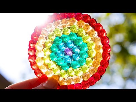 Melted Bead Suncatcher | Easy DIY Suncatchers with Plastic Beads