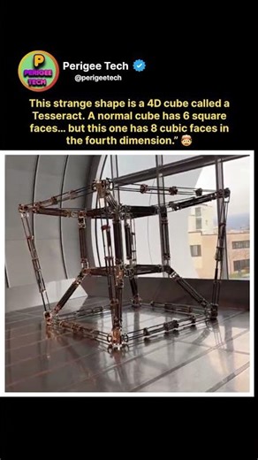What Does a 4D Cube Look Like? 🤯#shorts #science #math #tesseract #4d #geometry