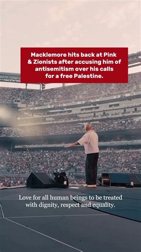 Macklemore hits back at Pink after accusing him of antisemitism over his calls for a free Palestine.