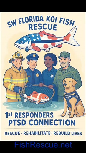 #Koi #ptsd #koirescue #fishrescue #veterans #firstresponder #ptsdhelp #collaboration #warriors #firefighter #paramedic #police #helpthehelpers | 1st Responders PTSD Connection