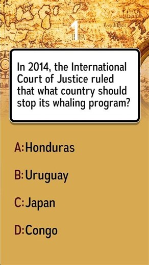 The International Court of Justice ruled in 2014 to stop whaling in which country?