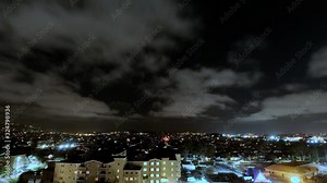 Clouds rolling over the peaceful city of Bakersfield - time lapse