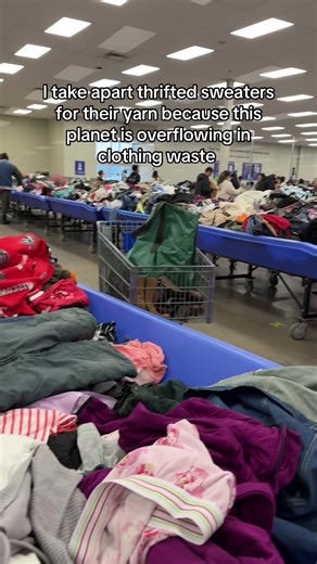 Paid $1.99 for this sweater and the yarn is so gorgeous!! 😍 #upcycle #upcycling #recycle #diy #reducereuserecycle