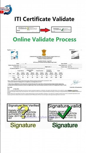 How to verify signature in ITI certificate | Signature in ITI marksheet