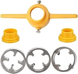 6-Piece pvc pipe threader set 1/2 3/4 1 npt - Durable Tap and Die Set Built to Last