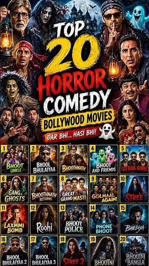 Top 20 Funniest Horror Movies in Bollywood Dar bhi...Hasi bhi #comedyhorrorvibes#explorepageindia