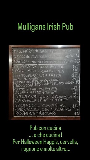 Menù del Mulligans Irish Pub Milano ... che menu ! #pubconcucina #eccellentecucina #tradizione #tradizionelombarda #cucinairlandese #piattitradizionali #halloweenparty #haggis # #irishpubmilano #mulligansirishpub #pub #pubmilano #whiskypub #whiskybar #whisky #ottimiwhisky #limitededition #raremalts #rum #rumagricole #beer #craftbeer #guinness #irishcoffee #pubconcucina #food #goodfood #homemadefood #homemadefoodexcellent #cakehomemade | Mulligans Irish Pub Milano