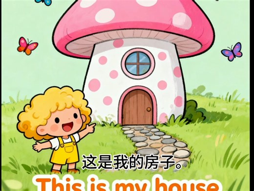 This is my house.这是我的家。英语律动儿歌