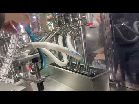 Rotary 4 head pouch filler capper