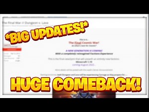 COSMICPVP IS MAKING A HUGE COME BACK!!! (HUGE UPDATE!!!!) | CosmicPVP