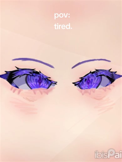 Watch this speed paint of me making gacha eyes as im dying from exhaustion! #pov #reality #tired #gacha #fyp