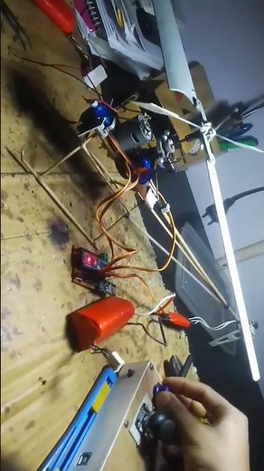 diy arduino helicopter testing 2