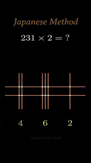 📏 Using Japanese method solution of multiplication questions #japanese #math #mathmatics