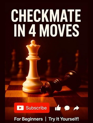 Fastest 4-Move Checkmate | Simple Trick for Beginners ♟️⚡️🔥#chess #chessgame