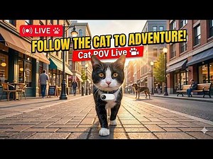 See the World Through a Cat's Eyes | Cat POV Cam Live