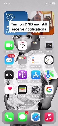 How to turn on the DND feature and still receive notifications from that important person or Application!!! #tech #iphone #apple #dnd #notification #content