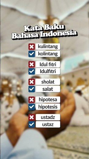 Kata Baku Bahasa Indonesia
