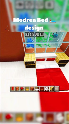 Minecraft Modren Bed design #minecraft #shortvideo #gaming #trending
