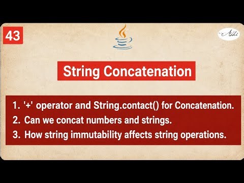 String Concatenation | plus operator | String.concat() method