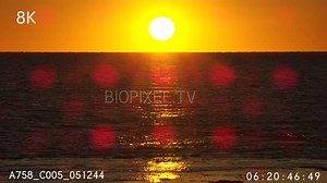 Sunset over ocean 8K