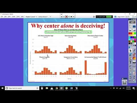 AP Statistics: Chapter 1, Video #2 - Distribution Center & Spread