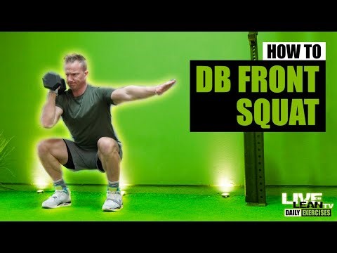 How To Do A SINGLE ARM DUMBBELL FRONT SQUAT | Exercise Demonstration Video and Guide