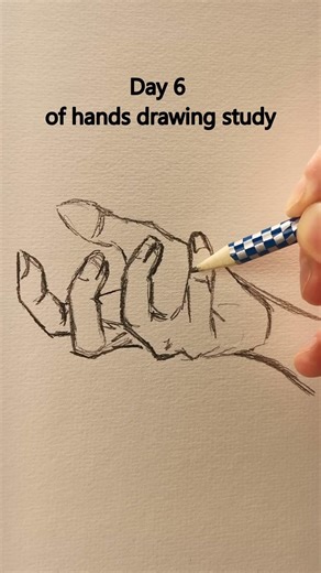 Drawing Hands From Reference Day 6 #drawing #stepbystep #drawingprocess #practice